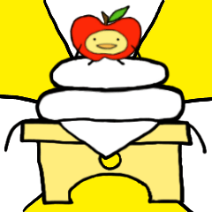 cute apple stickers new year ver.
