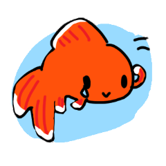 Goldfish of various kawaii expressions