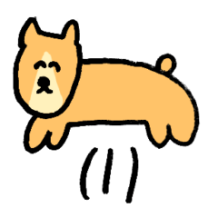 jumping dog's sticker