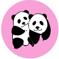 Twin Pandas Sticker