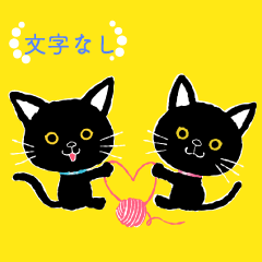 Twin black cats
