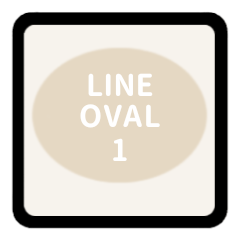 LINE OVAL 1 [IVORY][ENGLISH]