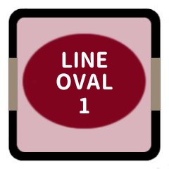 LINE OVAL 1 [BORDEAUX][HIRAGANA]