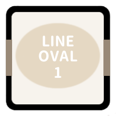 LINE OVAL 1 [IVORY][HIRAGANA]