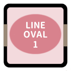 LINE OVAL 1 [PINK][HIRAGANA]
