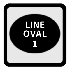 LINE OVAL 1 [BLACK][ENGLISH]