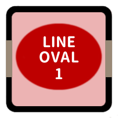 LINE OVAL 1 [RED][HIRAGANA]