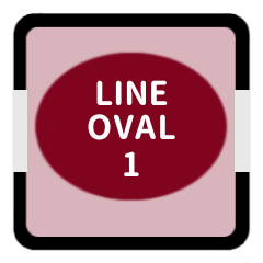 LINE OVAL 1 [BORDEAUX][WORK]