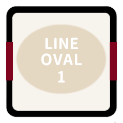 LINE OVAL 1 [IVORY][MOTHER]