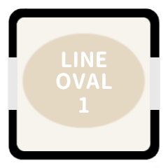 LINE OVAL 1 [IVORY][WORK]