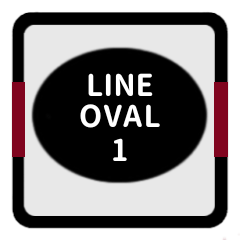 LINE OVAL 1 [BLACK][MOTHER]