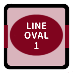 LINE OVAL 1 [BORDEAUX][MOTHER]