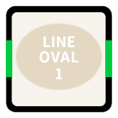 LINE OVAL 1 [IVORY][LINE]