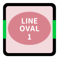 LINE OVAL 1 [PINK][LINE]