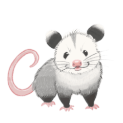 opossum  sticker (English)