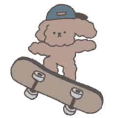 Cute toy poodle sticker1