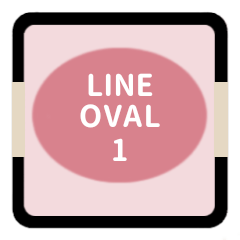 LINE OVAL 1 [PINK][FAMILY]