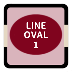 LINE OVAL 1 [BORDEAUX][FAMILY]