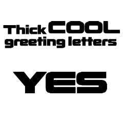 Thick COOL greeting letters