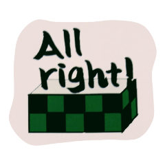 Checkered Boxs and Simple Message.