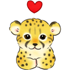 Cheetah sticker (Japanese message)