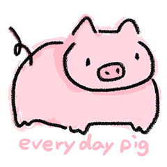 Everyday Pig Sticker