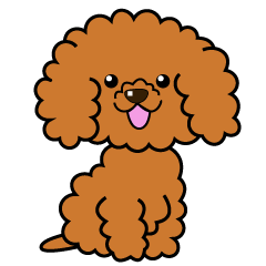 Red toy poodle sticker