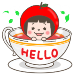 おかっぱかわいい りんごちゃん 基本ver Line スタンプ Line Store
