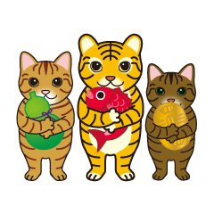 Red tabby & Brown tabby cats Sticker