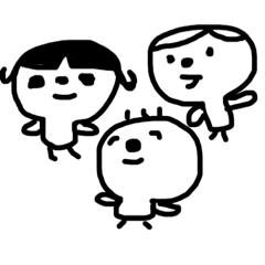 Simple,monochrome,cute kids,japanese