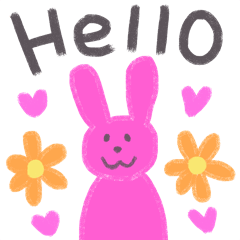 Flower Pink Easter bunny