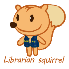 Librarian squirrel--"BOOK"&"++"