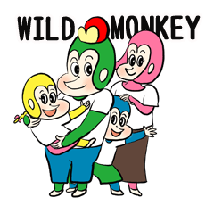 wild monkey family