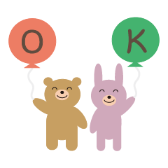 bunny and bear stickers