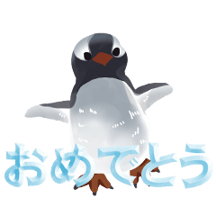 Surreal Sticker of Penguin