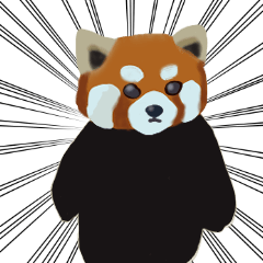 Red Panda Greeting Sticker