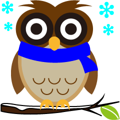 Winter life in Mr.Fuku of a lucky owl