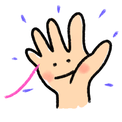 Kawaii hand sign animation sticker