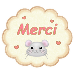 [French]Macaron Mouse, daily Sticker