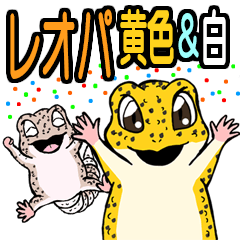 Leopard gecko Yellow guy and white guy