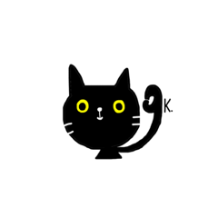 黒猫スタンプ（ahoi）