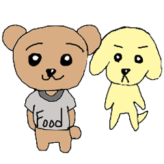 Food's Bear & naughty dog