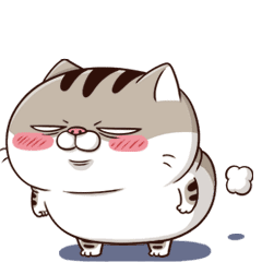 Fat Cat Ami 3 En Line Stickers Line Store