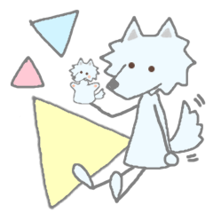 Triangle Wolf's Sticker