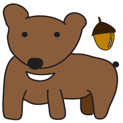 Sticker of brown animal