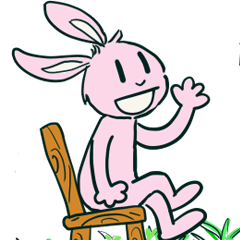 Usapyon the Pink Rabbit sticker