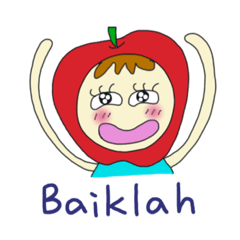 Fruits girl apple (Indonesian version)