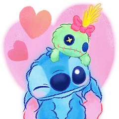 【日文版】Stitch Big Stickers (Cuddly)