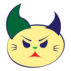 Cute Devil Cat Sticker 01