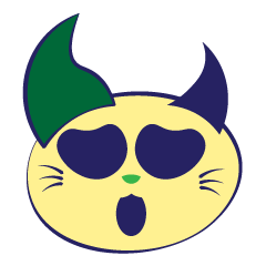 Cute Devil Cat Sticker 02